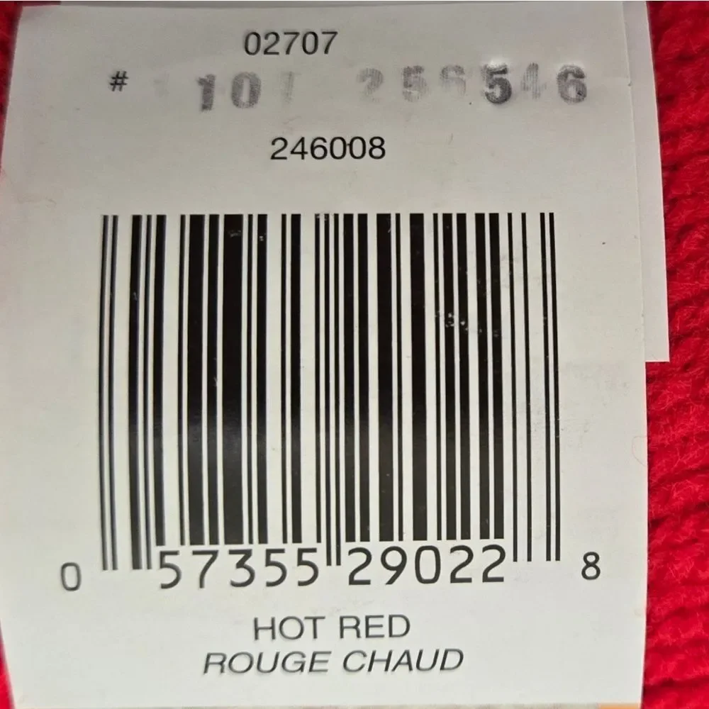 Patons Astra Red Yarn 3 Skeins HOT RED